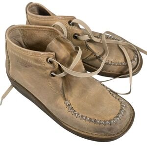 Dr Martens Tan Leather Lace Up Moccasin Chukka Boots Women's Size 8 PN04E Doc